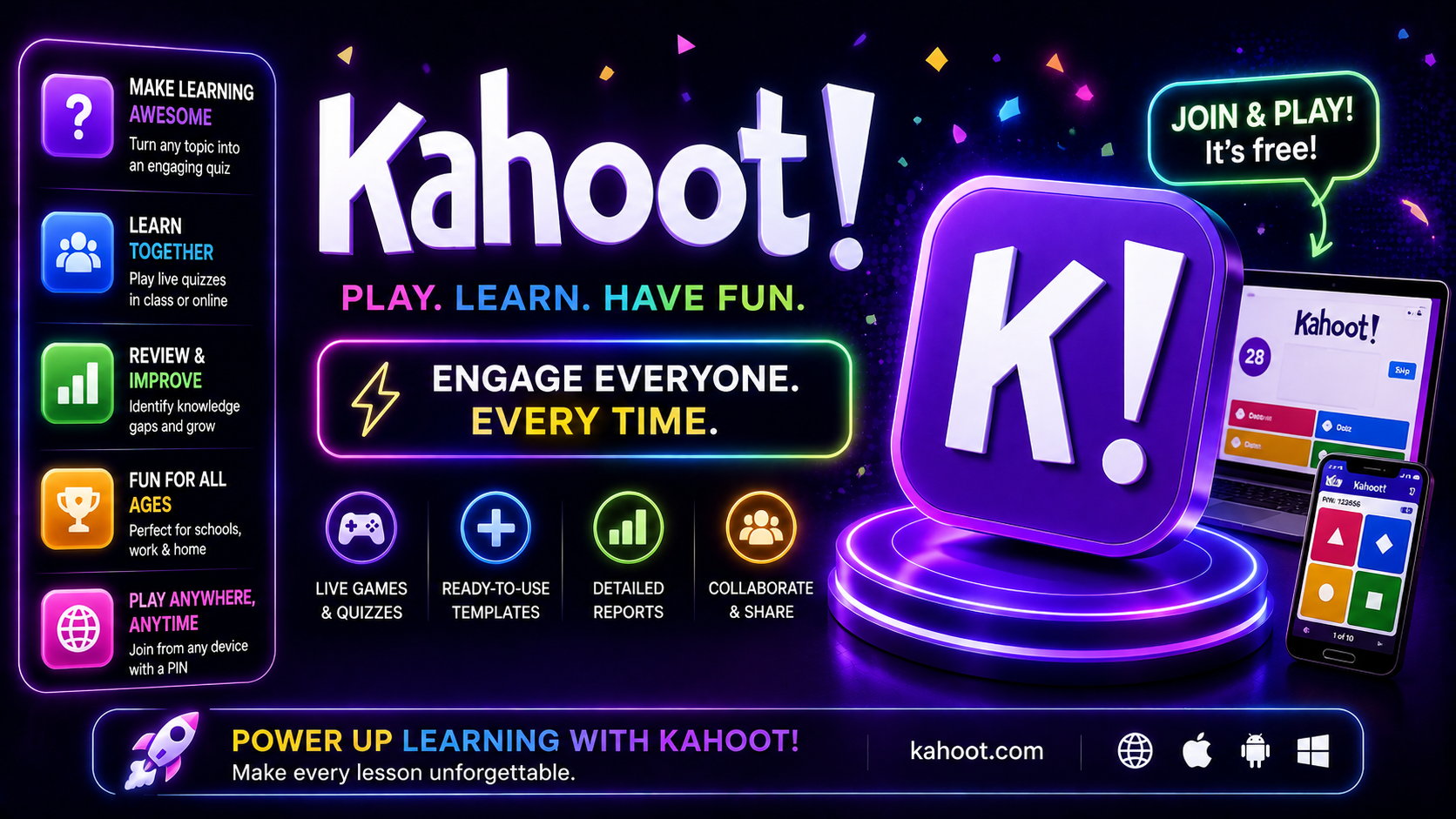 Kahoot SIlver 100 người chính chủ 1 tháng BHF