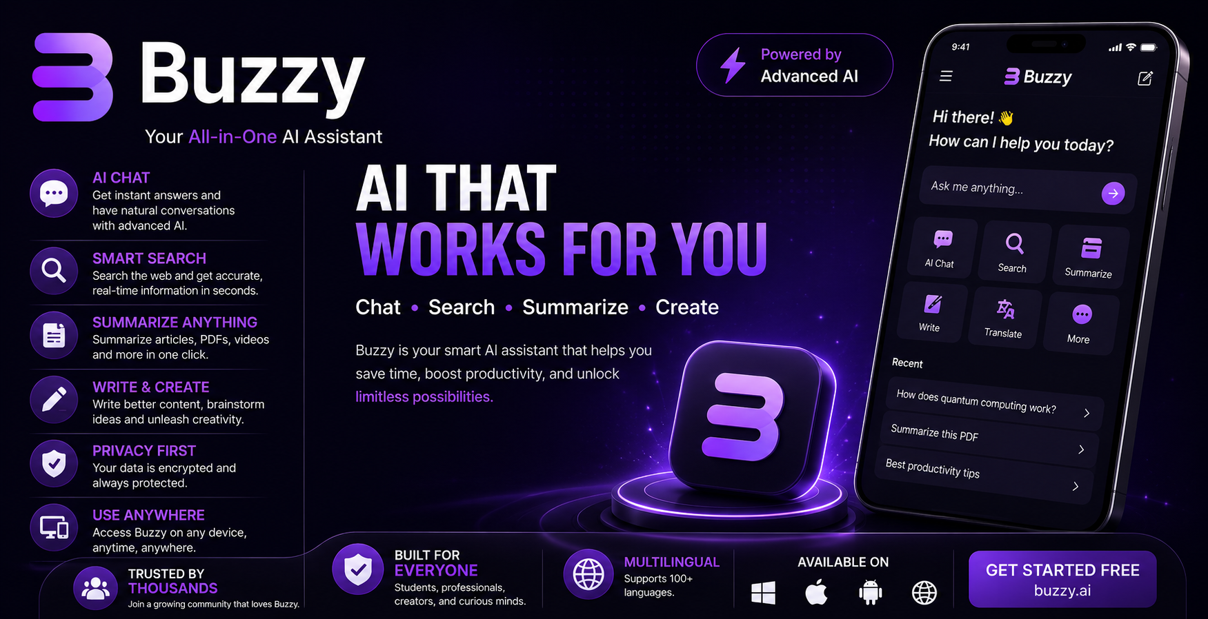 Buzzy Infinite 20000 credit 7 ngày BH 1 ngày